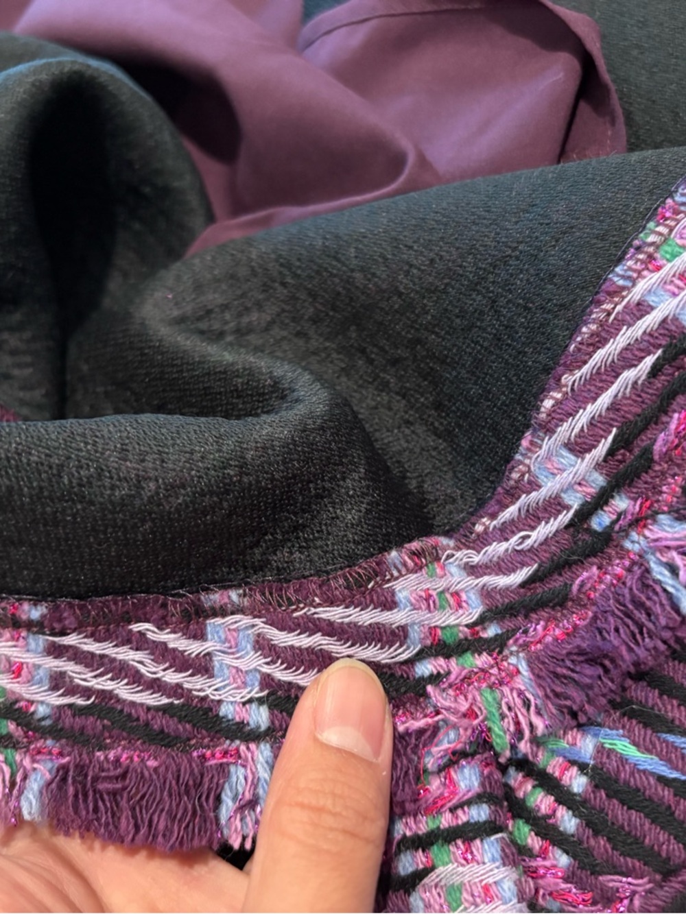 NWOT Kate Spade New York Size 8 Tweed Plum Skirt - Picture 3 of 8